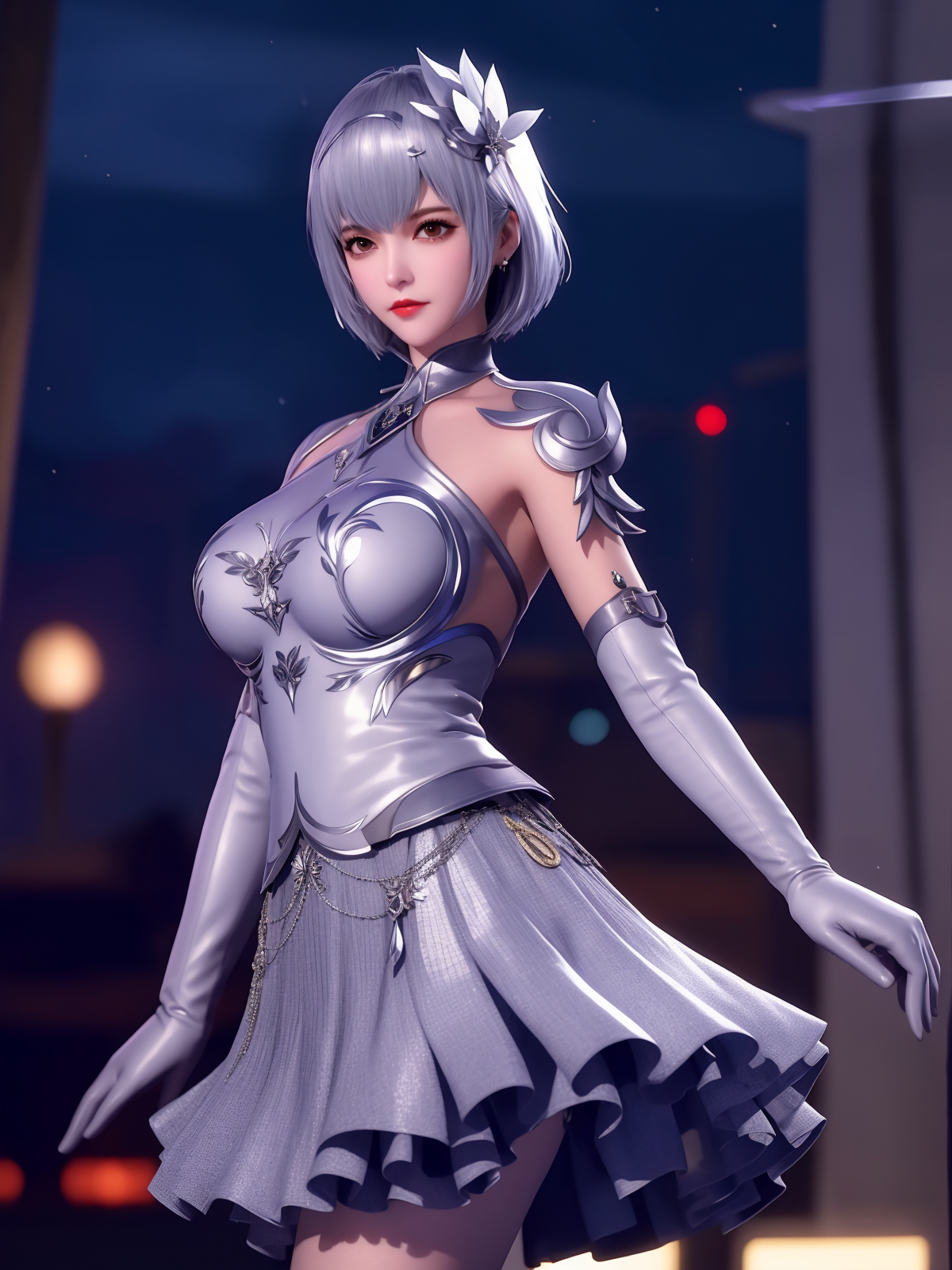 00151-334927154-1girl, short hair, hair ornament,white elbow gloves, mature female, cityscape, night, looking at viewer, _lora_DLDLyelingling_20.png